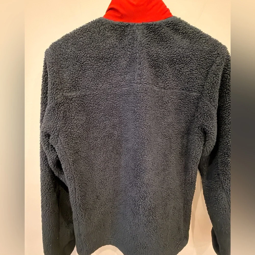 The‎ North Face Sherpa Fleece Jacket Mens Small Blue Red Full Zip Outdoor